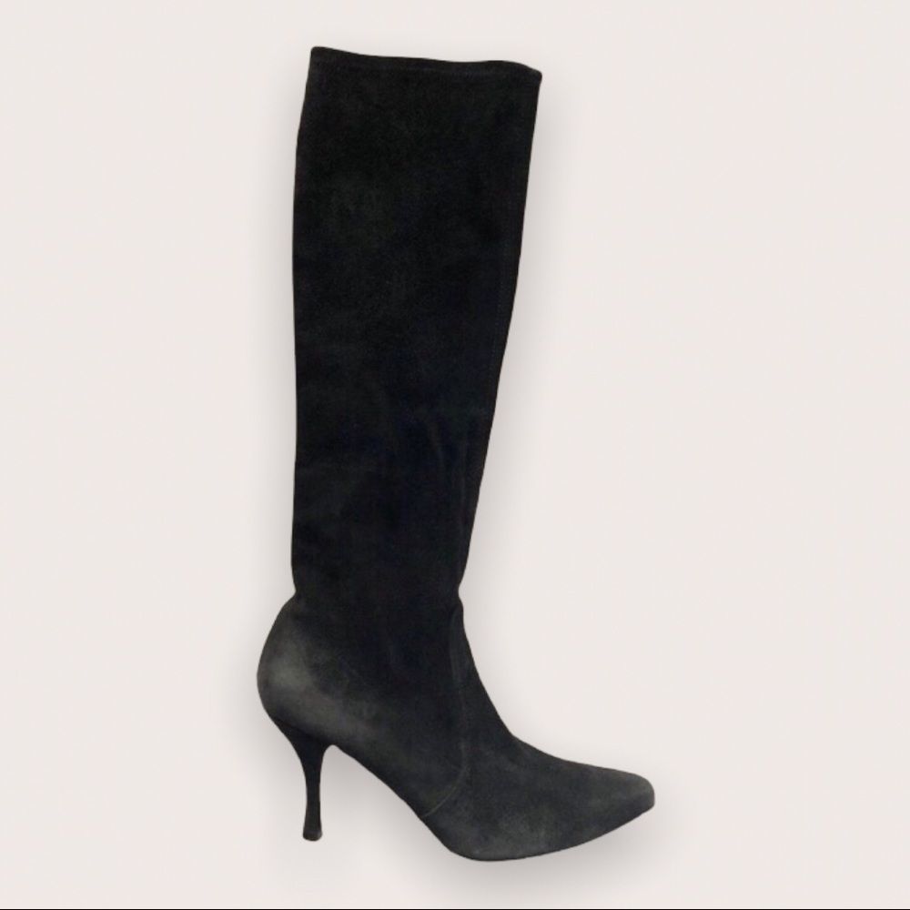⚜️ Stuart Weitzman Yielding Knee High Suede Stretch Boots ⚜️ - Picture 3 of 9